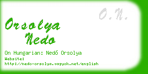orsolya nedo business card